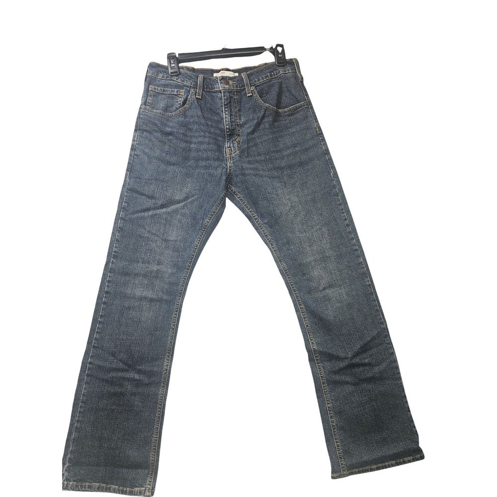 Levi Strauss Signature Mens Bootcut Jeans Blue Medium Wash Denim 30x29